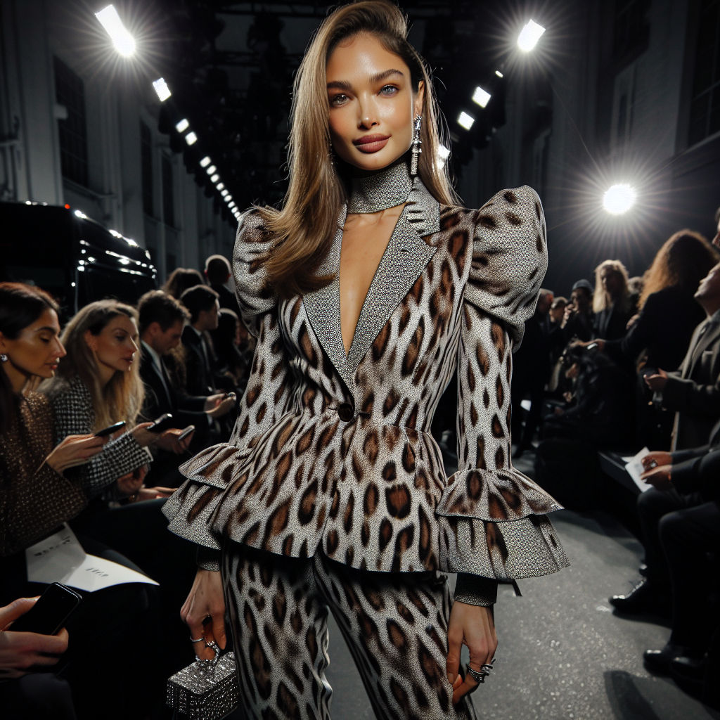 Wildly Chic: Blake Lively Stuns in Unexpected Animal-Print Ensemble at Michael Kors NYFW Show
