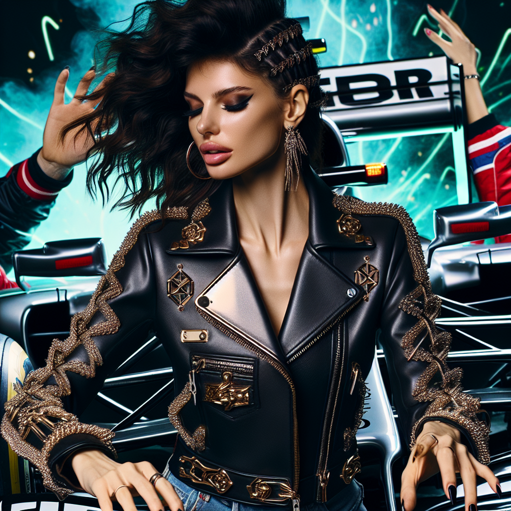 Dua Lipa Races into Style: Rocking the F1 Vibe in a Gucci Moto Jacket