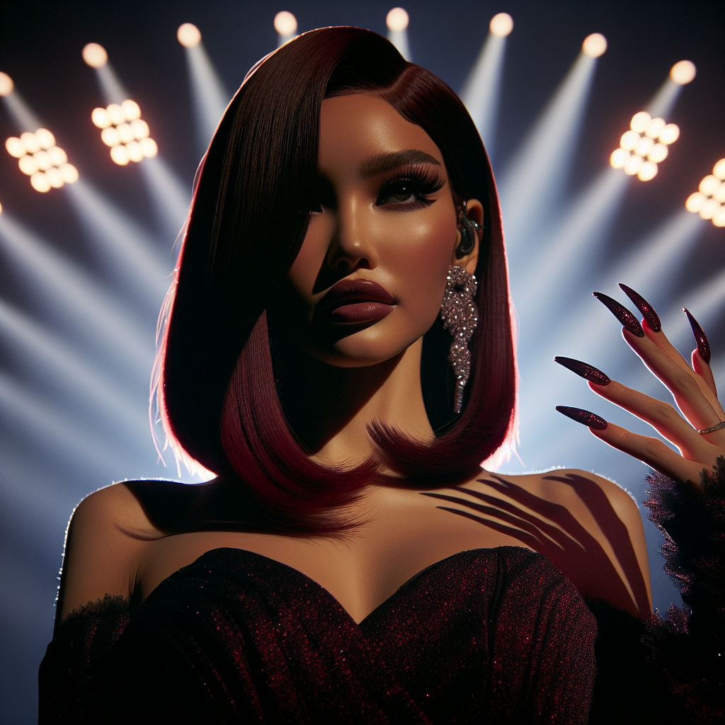 Dua Lipa’s Stunning Coordination: Matching Manicure to Burgundy Hair at the 2024 Brit Awards