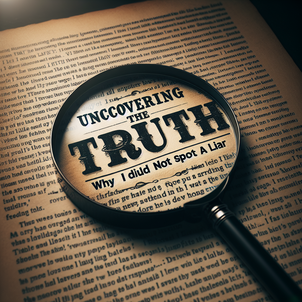 Uncovering the Truth: Why I Could Not Spot a Liar