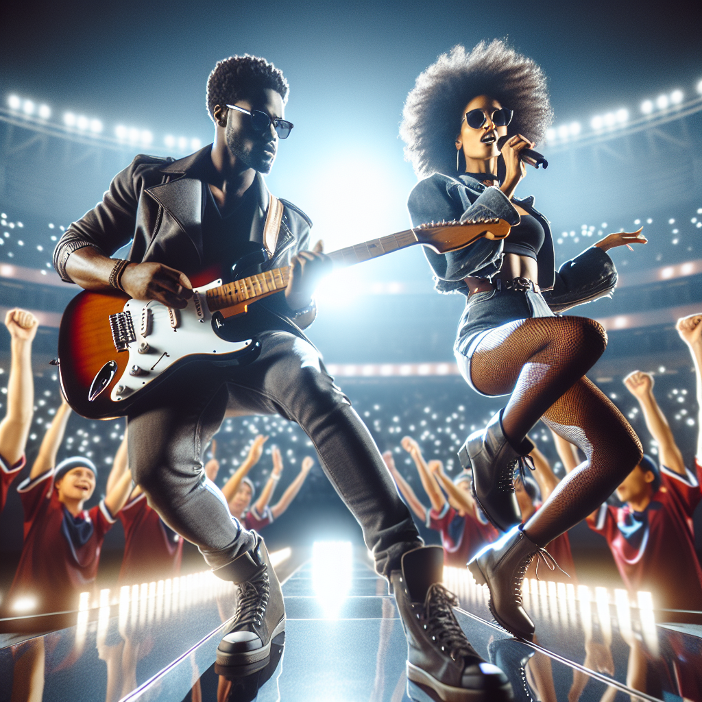 Rocking the Halftime Show: A Guitar Jam Session with H.E.R. and Usher