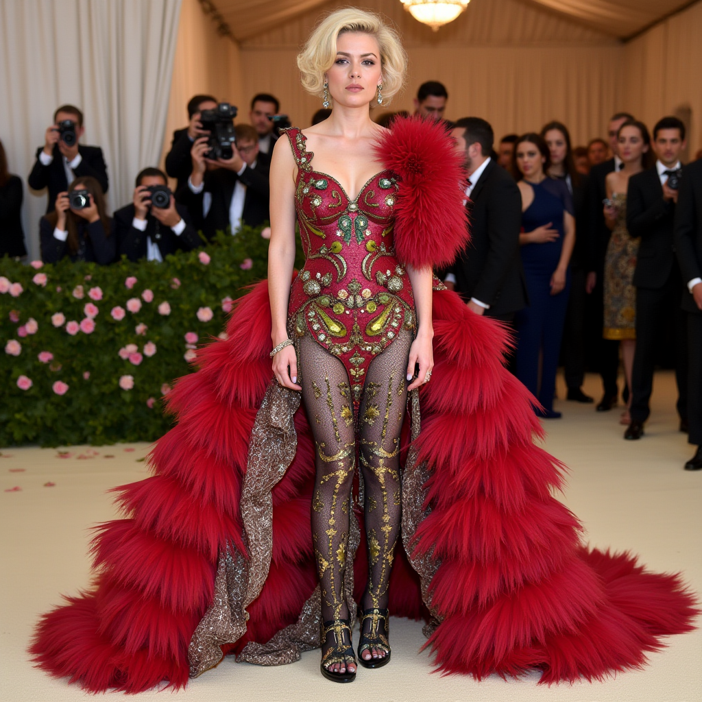 From Red Carpet Royalty: Gwendoline Christie’s Theatrical Masterpiece at the 2024 Met Gala!