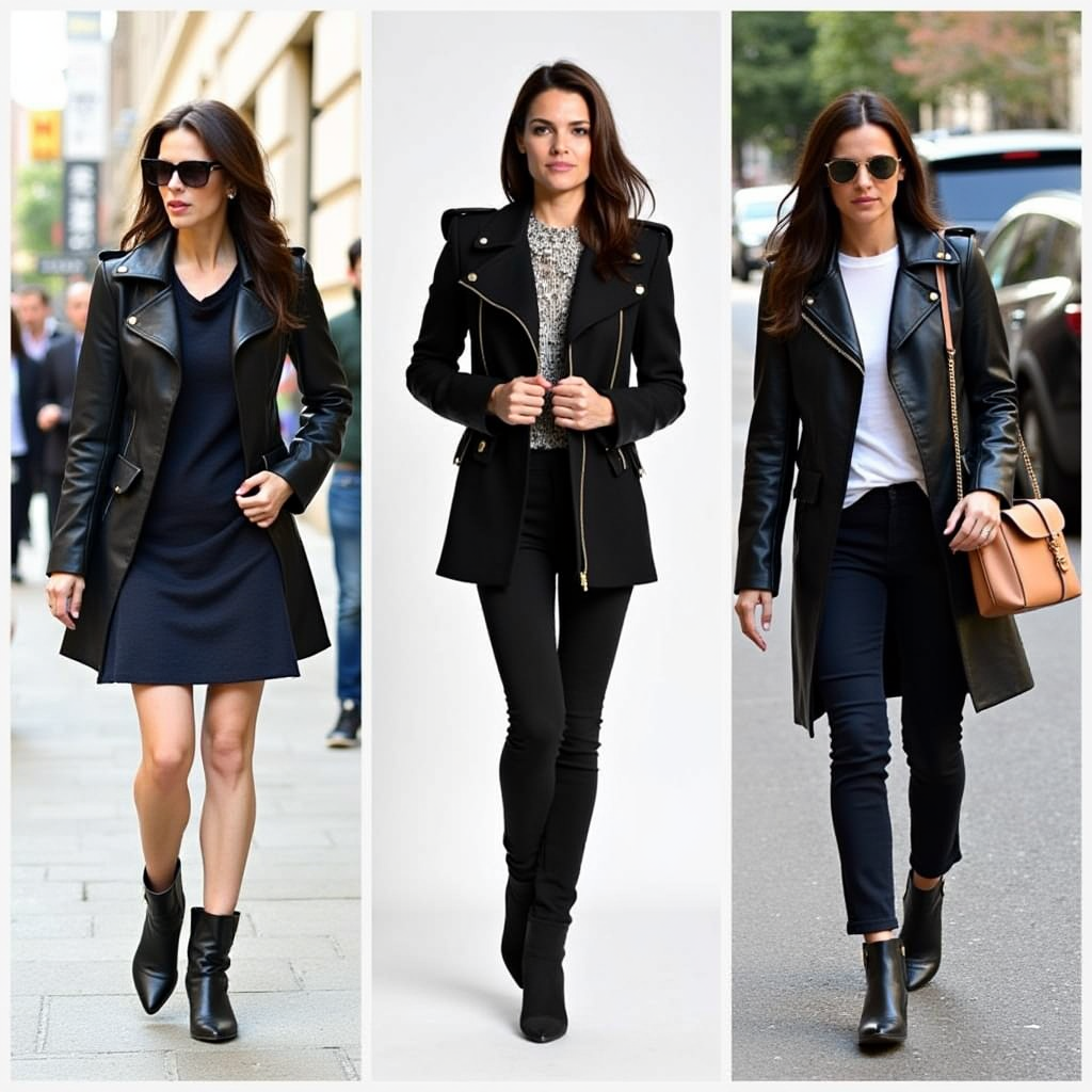 Embracing Edgy Elegance: How Katie Holmes Reinvents Her Girl-Next-Door Look with a Bold Biker Coat