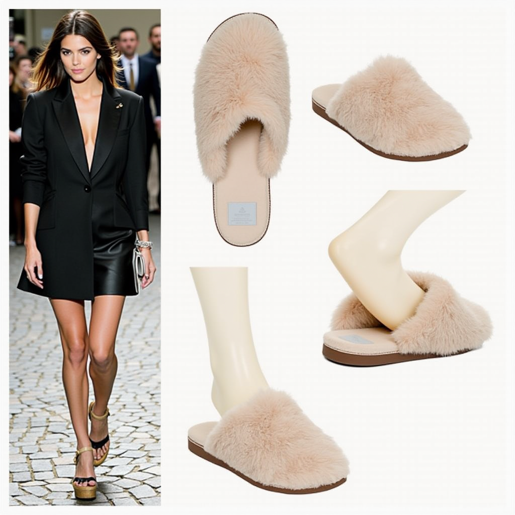 Unveiling Luxury: How Kendall Jenner’s $990 Hotel Slippers Set New Trends in Footwear Chic