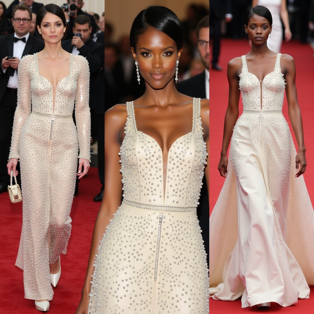 **Vintage Vogue: Naomi Campbell’s Iconic ’96 Couture Dress Reimagined!**