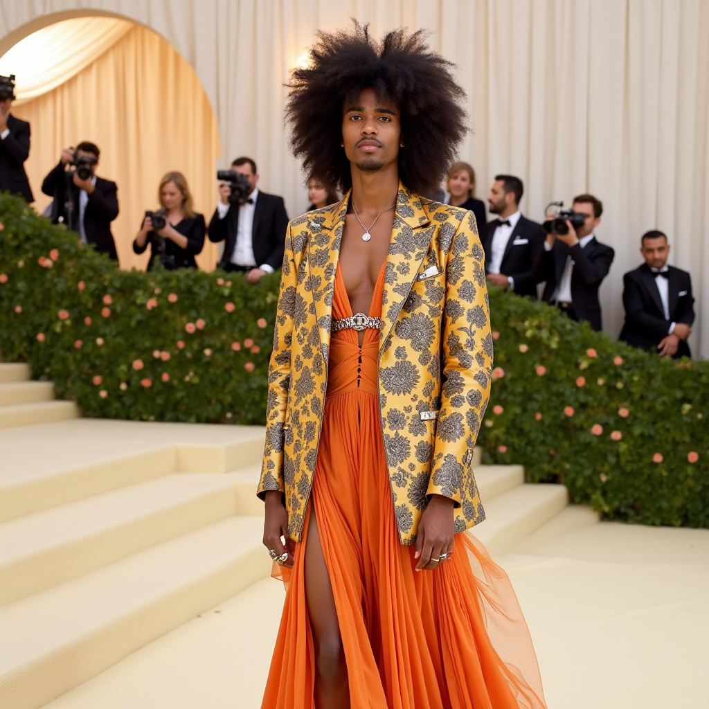 Omar Apollo’s ‘Just Vibes’ at the 2024 Met Gala: A Bold Loewe Statement Without Boundaries