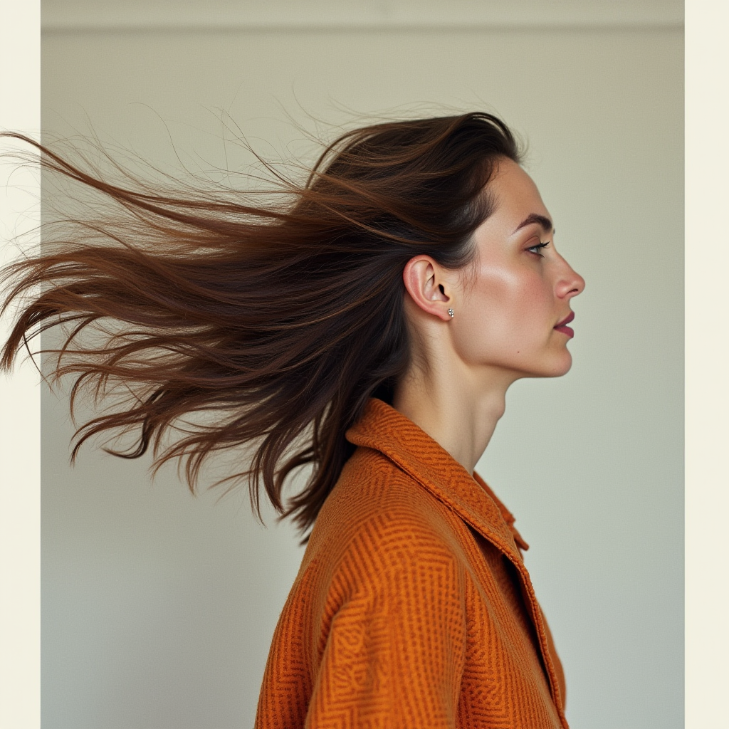Capturing Motion: A Whimsical Look at Flying Locks in Timeless Portraits